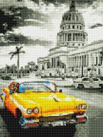Pictură cu diamante Yellow Car